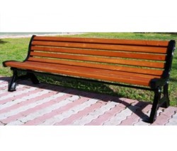 Παγκάκι παιδικής χαράς με 10 ξύλα και μεταλλικές βάσεις